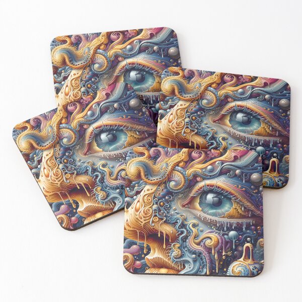 Item preview, The Vibrant Surreal Face Of Abstract Form Finnegan designed and sold by DriipDropDesign.