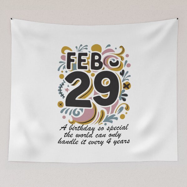 Item preview, Leap year 29 February 2024, funny birthday message designed and sold by wittyprinttop.