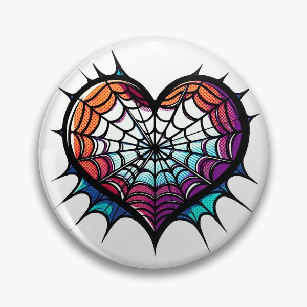 Item preview, spider web heart designed and sold by The-Crazy-Thing.