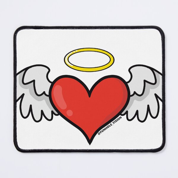 Item preview, Simple Minimal Angel Wing Heart Design designed and sold by FunholeVision.