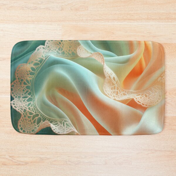 Item preview, Pepper green and salmon flannel and lace texture designed and sold by Fantasyplus.