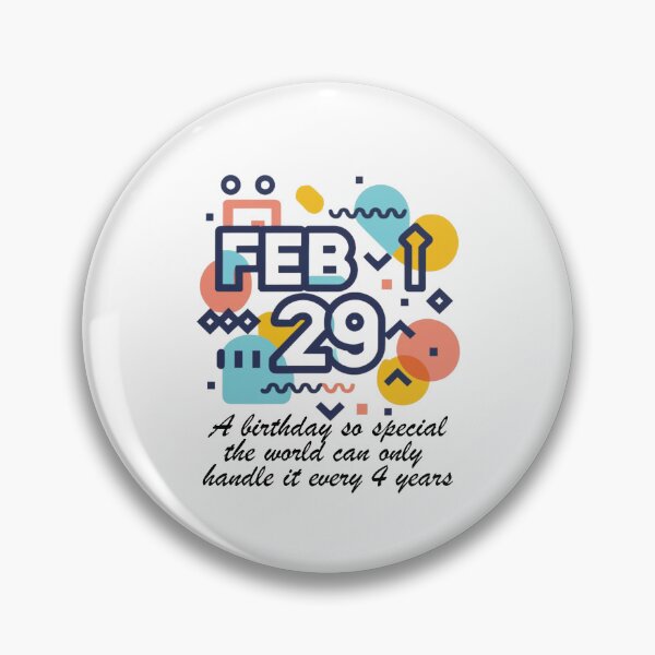 Item preview, Leap year 29 February 2024, funny birthday message designed and sold by wittyprinttop.