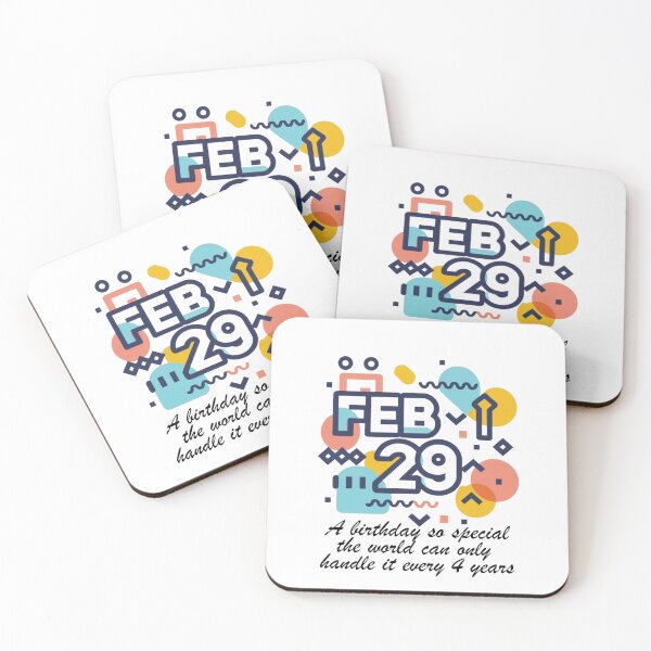 Item preview, Leap year 29 February 2024, funny birthday message designed and sold by wittyprinttop.