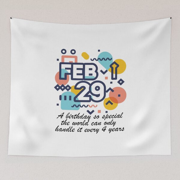 Item preview, Leap year 29 February 2024, funny birthday message designed and sold by wittyprinttop.