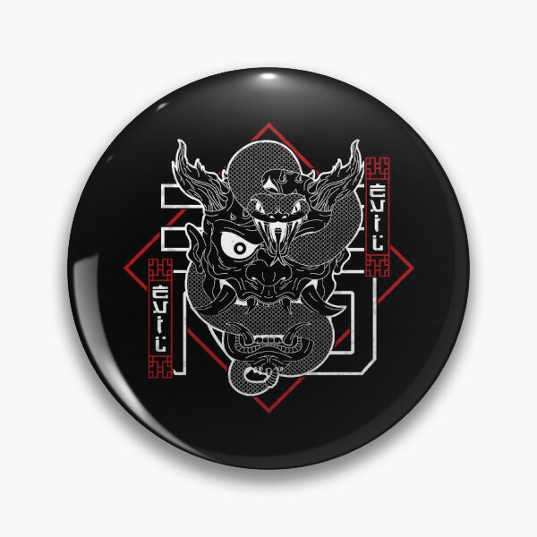 Item preview, Red and White R-9  Akuma Snake Oni Logo designed and sold by KumosBrand.