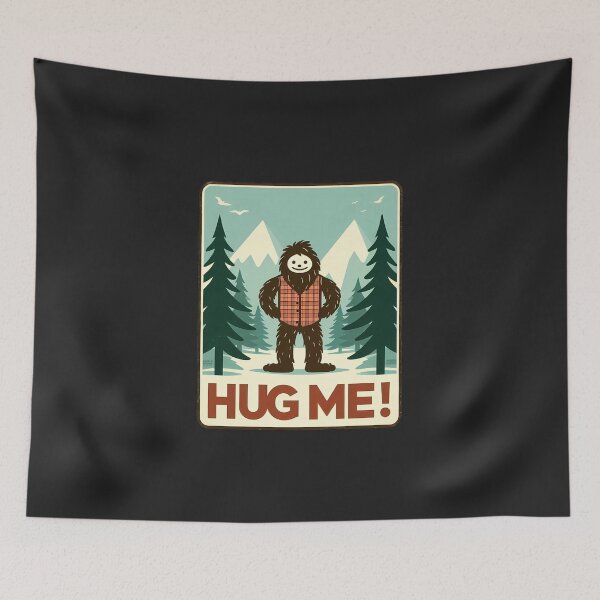 Item preview, Friendly Bigfoot Funny Hug Me! designed and sold by CosmoLush.