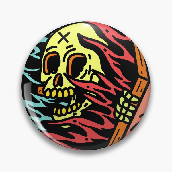 Item preview, Skeleton in burning coffin | Tattoo Flash designed and sold by Rudy  Faber.