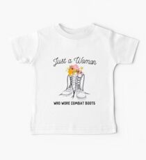 Just a Woman Who Wore Combat Boots - Female Veteran Gift Baby Tee