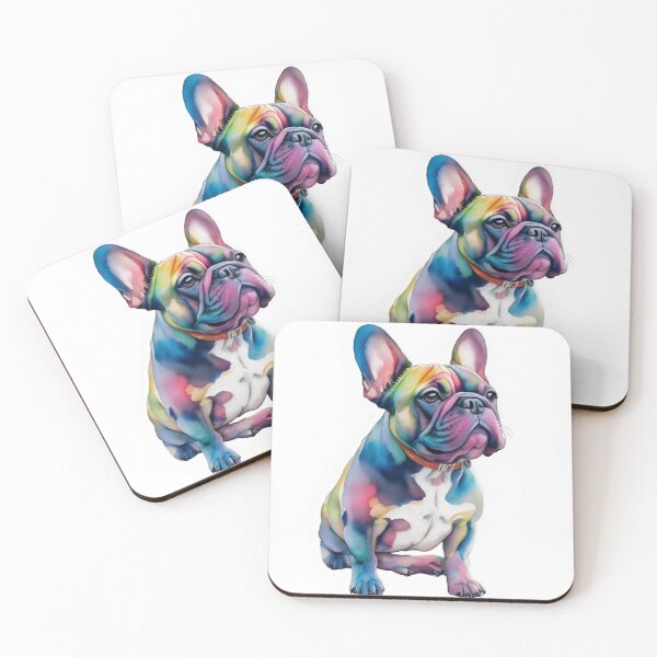 Item preview, Patas vibrantes: retrato de bulldog francés arcoíris designed and sold by MillennialVibe.