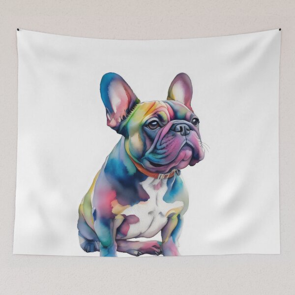 Item preview, Patas vibrantes: retrato de bulldog francés arcoíris designed and sold by MillennialVibe.