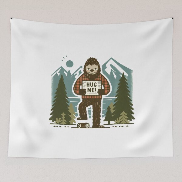 Item preview, Friendly Bigfoot Funny Hug Me! designed and sold by CosmoLush.