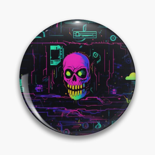 Item preview, Computer virus - synthwave cyberpunk pattern designed and sold by GlitchGrotesque.