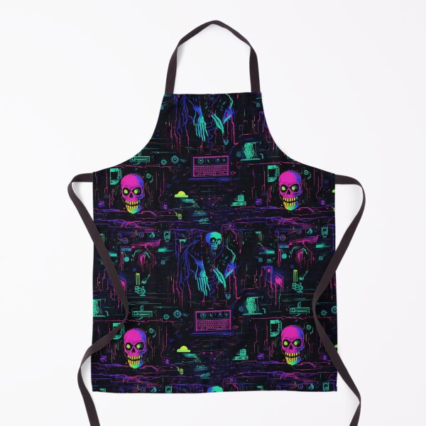 Item preview, Computer virus - synthwave cyberpunk pattern designed and sold by GlitchGrotesque.