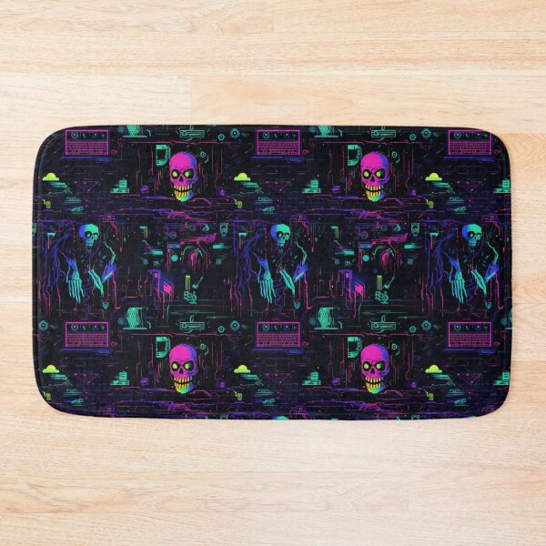 Item preview, Computer virus - synthwave cyberpunk pattern designed and sold by GlitchGrotesque.