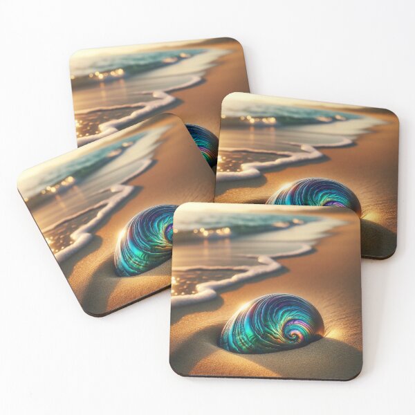 Item preview, Paua Shell on Beach designed and sold by Kiwiaroha.