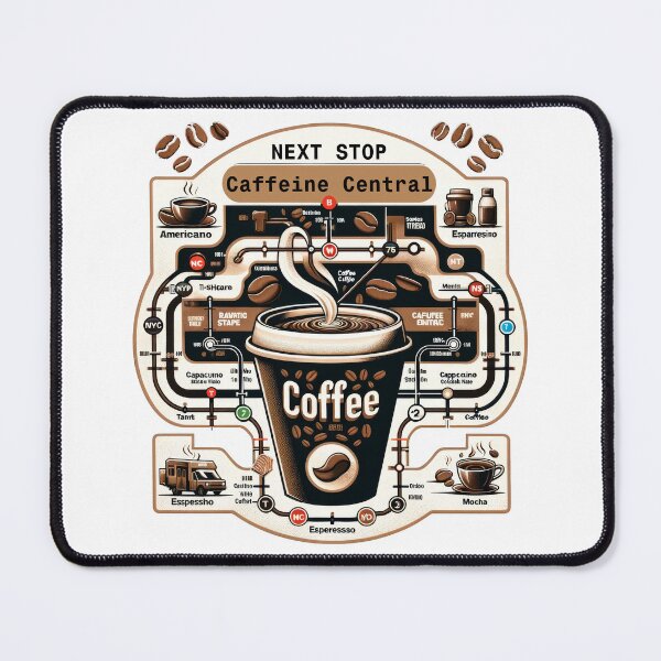 Item preview, NYC Espresso Express: NYC Subway Coffee Map designed and sold by MayaDelaye.