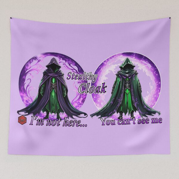 Item preview, Stealthy Cloak, I'm Not Here, You Can't See me (Front) designed and sold by Rogue Wizard.