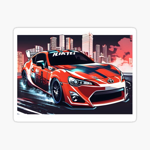Vista previa del artículo con la obra «Toyota GT86 Rojo JDM Tokio», diseñado y vendido por JDMFrosty.