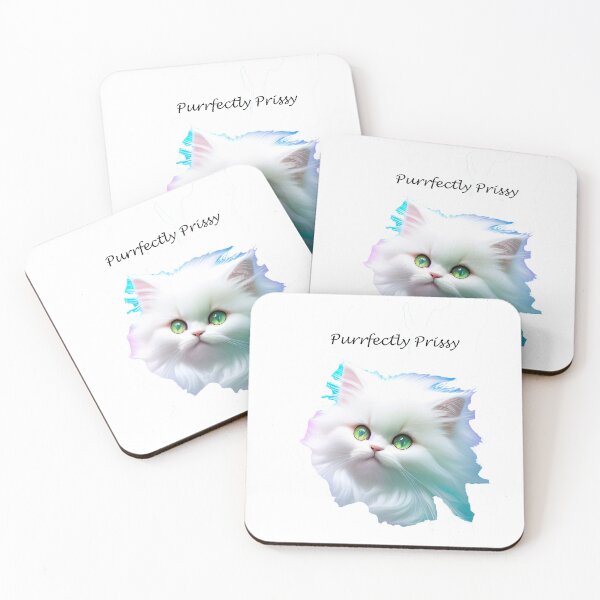 Item preview, Cute Cat, Fluffy Kitten, White Persian, Green Eyes designed and sold by Rhonda  Brown.