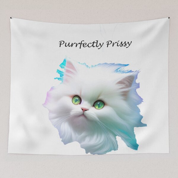 Item preview, Cute Cat, Fluffy Kitten, White Persian, Green Eyes designed and sold by Rhonda  Brown.