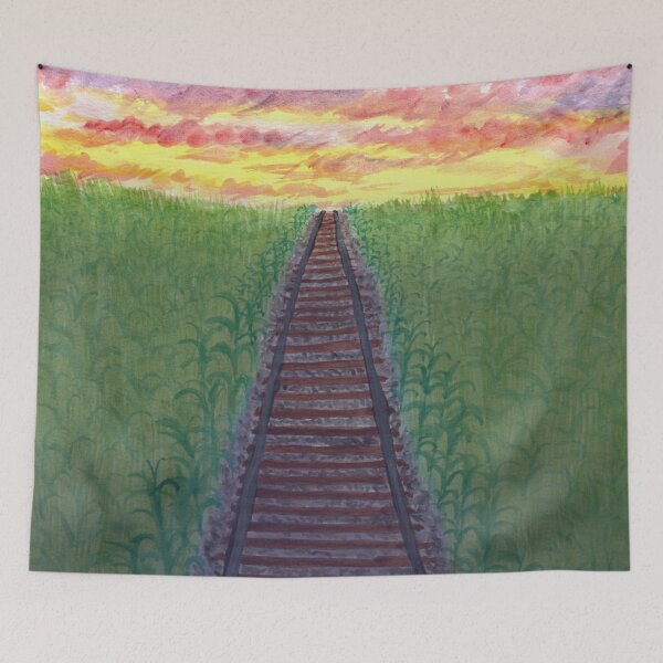 Item preview, Traintracks in a cornfield designed and sold by LordWolff.