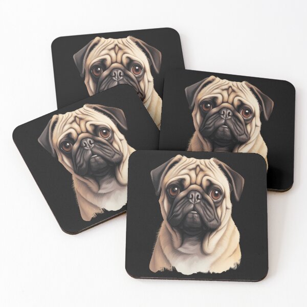 Item preview, Pug Dog Pet Owner Design Watercolor Full Face Art Design designed and sold by fantasticdesign.