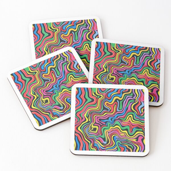 Item preview, Vibrant Psychedelic Wavy Color Fusion - unique - colourful designed and sold by PICbyFemke.