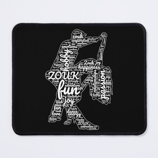 Item preview, Zouk dancers shape with zouk phrases designed and sold by Szkicerka.