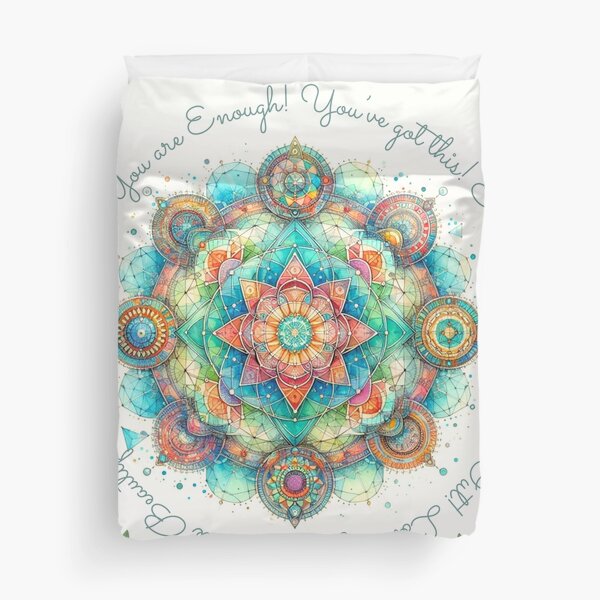 Sacred Geometry Shower Curtains, Duvet Cover and Comforter Duvet Cover