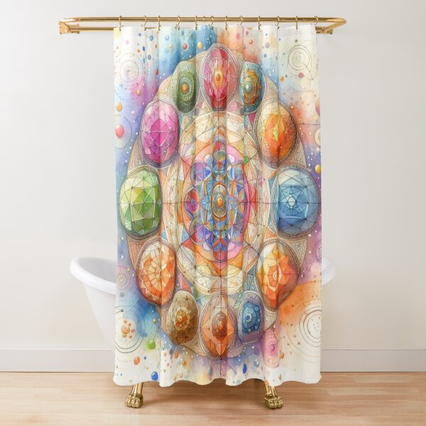 Sacred Geometry Shower Curtains, Duvet Cover and Comforter Shower Curtain