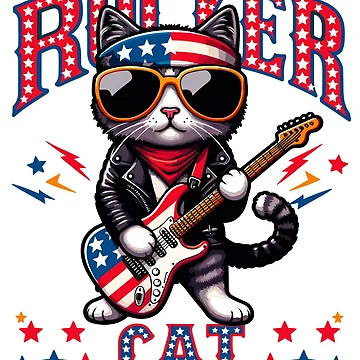 Artwork thumbnail, Cat Rocker - Americain Cat Rocker by JessArty
