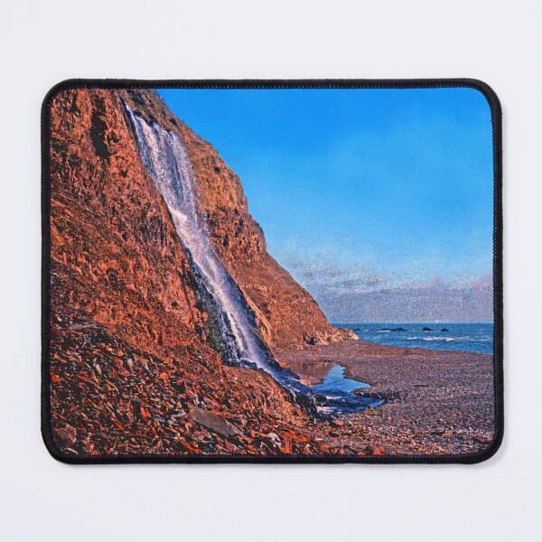 Item preview, Waterfall flowing down to a beach near Big Sur, California  designed and sold by Michael Brewer.