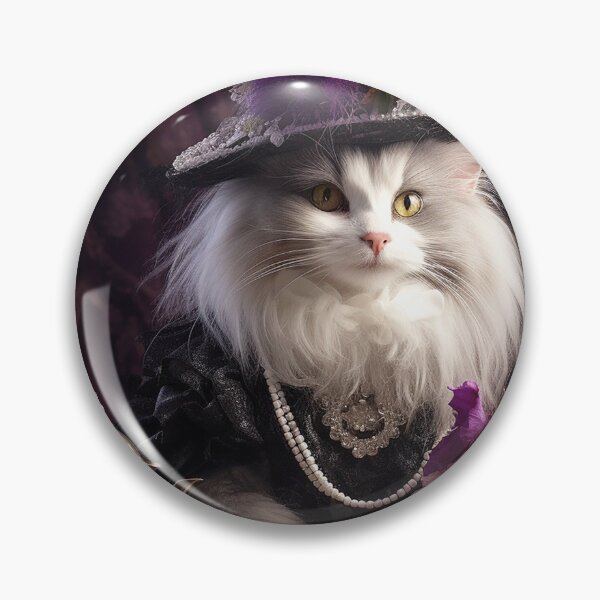 Item preview, Vita's Whimsical Cats - Tea Time Series - Purple Hat designed and sold by Mab2000.