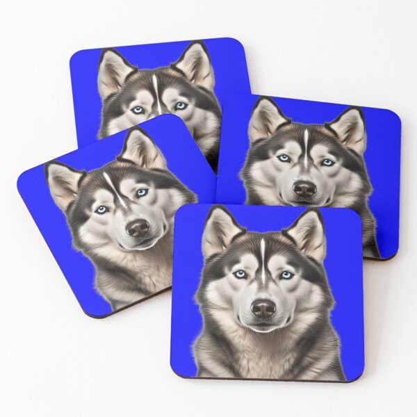 Item preview, Siberian Husky Pet Dog Owner Watercolor Full Face Art Design designed and sold by fantasticdesign.