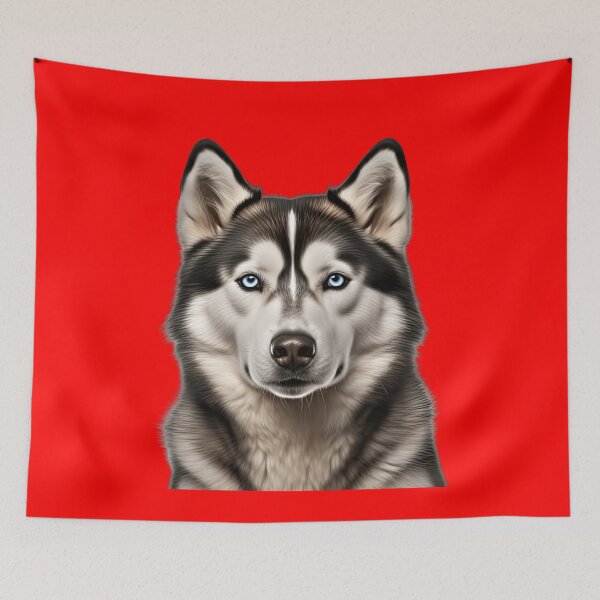 Item preview, Siberian Husky Pet Dog Owner Watercolor Full Face Art Design designed and sold by fantasticdesign.