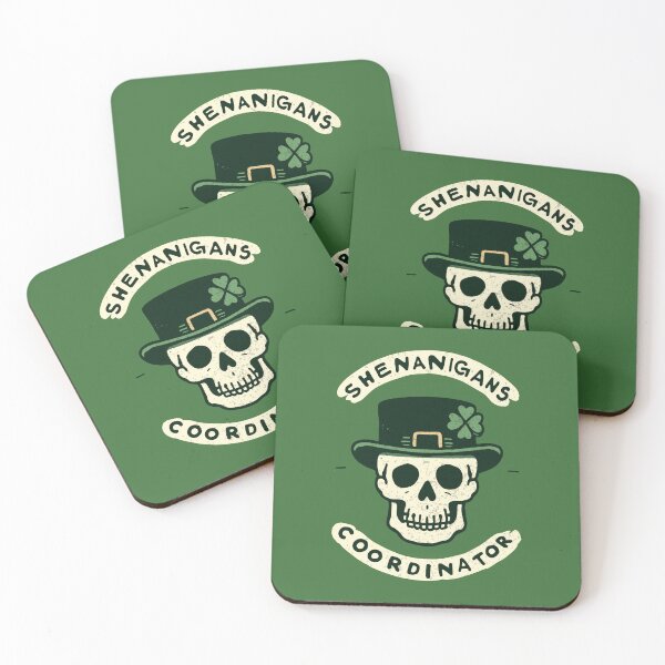 Item preview, Shenanigans Coordinator St Patrick's Day Skull designed and sold by CreepyCornerArt.