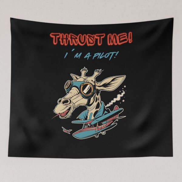 Item preview, Trusty Giraffe Pilot from the 80's Comics designed and sold by Moisky Patterns.