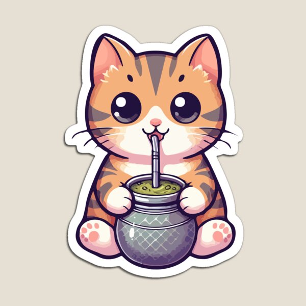 Item preview, Cute Cat Drink Yerba Mate designed and sold by Domiska.
