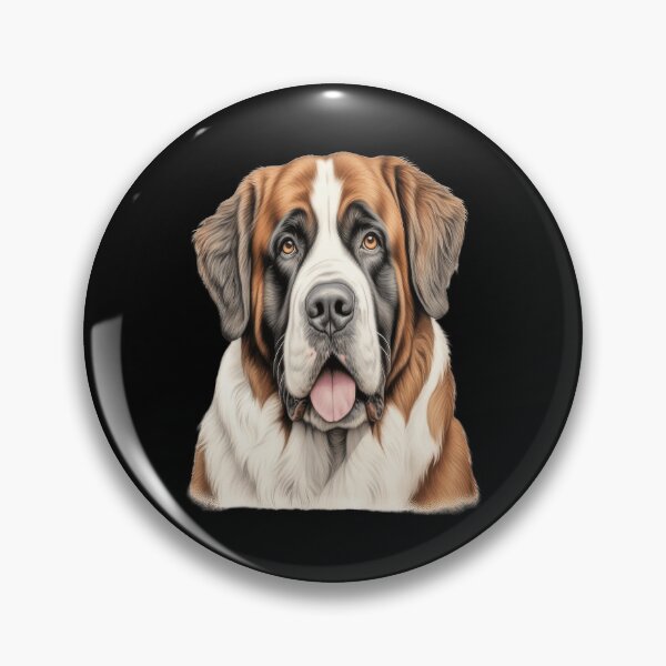 Item preview, Saint Bernard Pet Dog Owner Watercolor Full Face Art Design designed and sold by fantasticdesign.