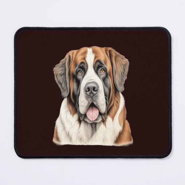 Item preview, Saint Bernard Pet Dog Owner Watercolor Full Face Art Design designed and sold by fantasticdesign.
