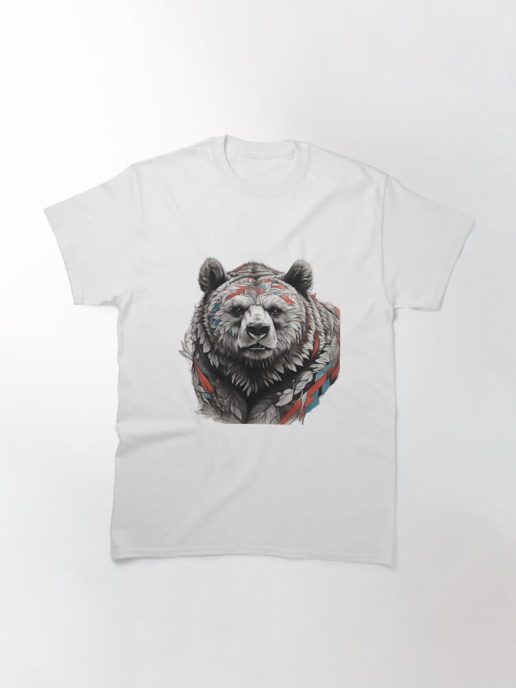Aperçu 3 sur 7. T-shirt classique avec l'œuvre Ours créée et vendue par djstigler123.