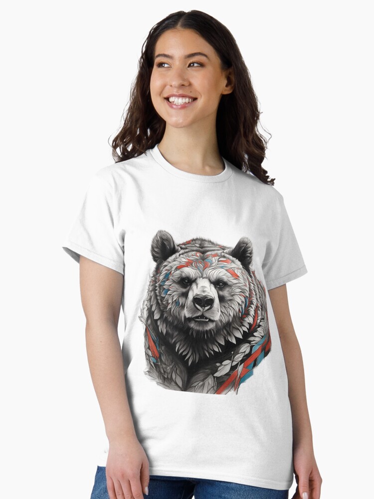 Aperçu 1 sur 7. T-shirt classique avec l'œuvre Ours créée et vendue par djstigler123.