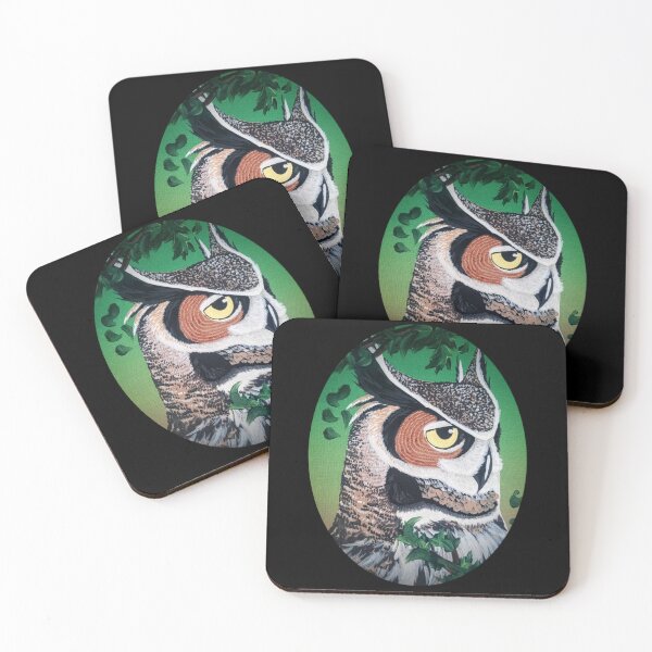 Item preview, Great Horned Owl Portrait designed and sold by Chillpinktea.