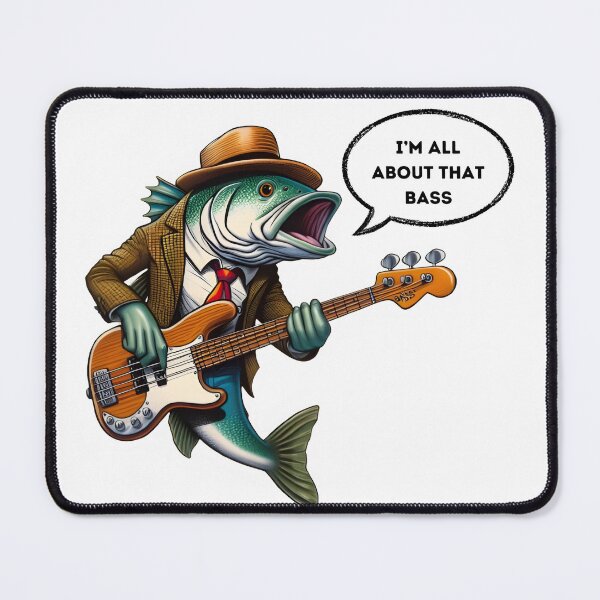 Item preview, All About That Bass: Stylish Fish Musician Artwork designed and sold by Designowner.