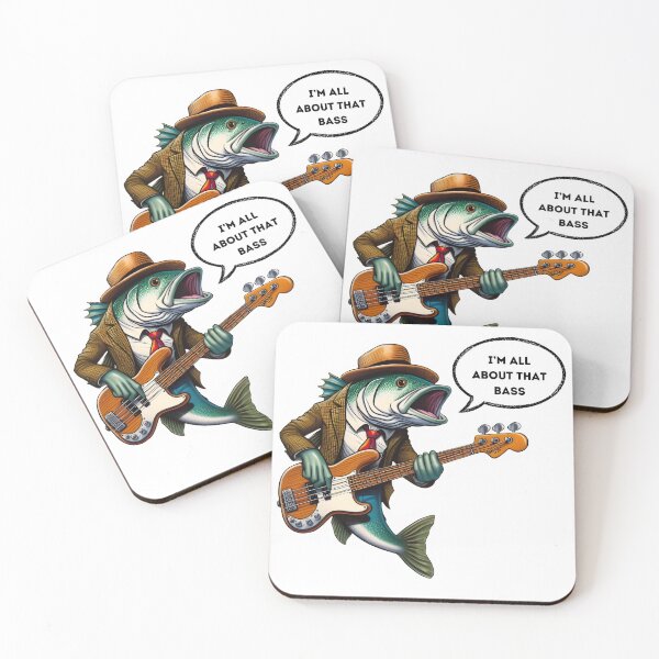 Item preview, All About That Bass: Stylish Fish Musician Artwork designed and sold by Designowner.