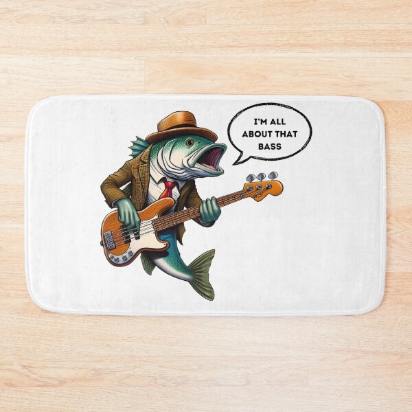Item preview, All About That Bass: Stylish Fish Musician Artwork designed and sold by Designowner.