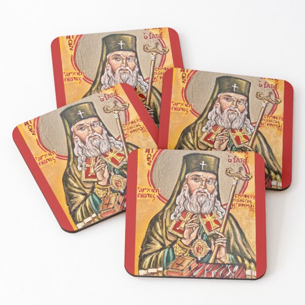Item preview, Saint Luke the Surgeon with snake staff designed and sold by artworkbyevi.