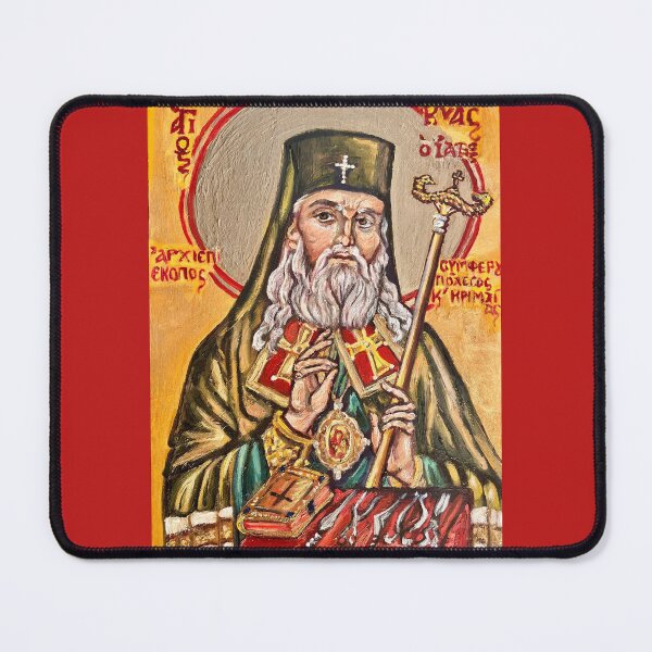Item preview, Saint Luke the Surgeon with snake staff designed and sold by artworkbyevi.