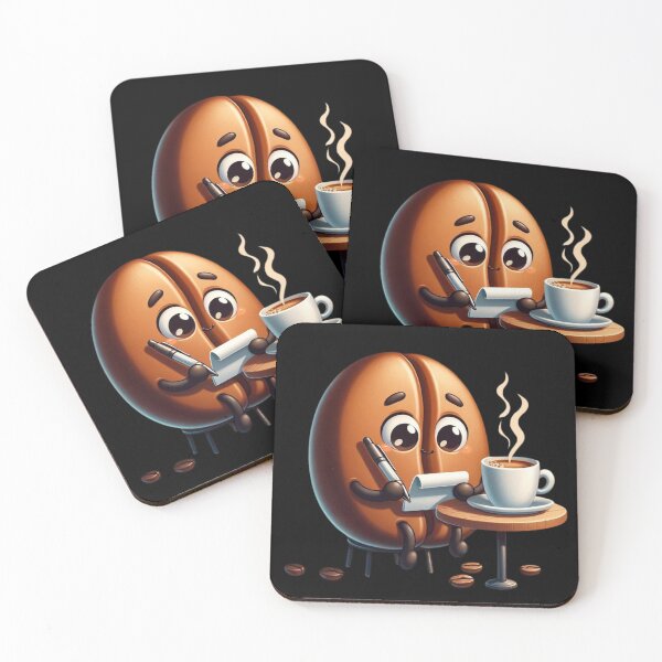 Item preview, COFFEE BEAN MISSIVE: A HEARTFELT THINKING OF YOU ILLUSTRATION FUNNY GIFTS designed and sold by DiySystem.