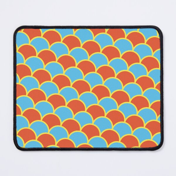 Item preview, Orange Yellow & Blue Outlined Layered Scales Consistent Collage designed and sold by Alchemy-A-La-G.